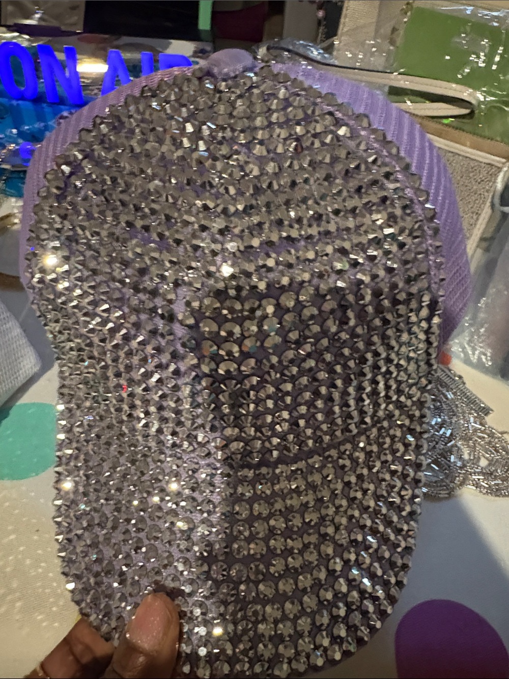 purple hat